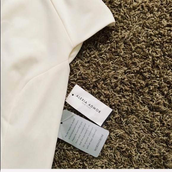 FLASH SALE! NEW Alexia Admor Scuba Dress off-white - Picture 6 of 8